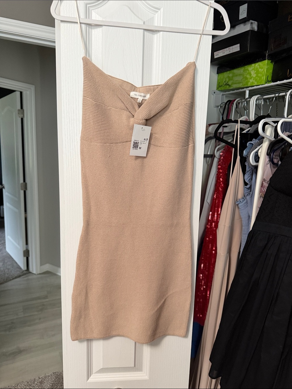 Forever 21 Beige Knit Slip Dress